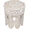 Northlight 18" Antique White and Brushed Gold Carved Octagonal Side Table